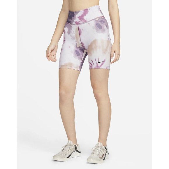 Nike | Shorts | Nike One Womens Midrise 7 Tiedye Bike Shorts Size Large  Dv053565 | Poshmark